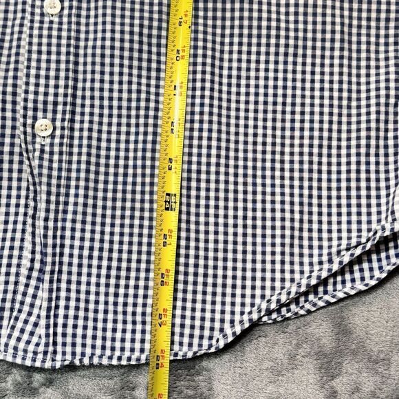 J Crew Shirt Mens Sz M Blue Plaid Check Quality Woven Shirt Tartan Button Down - Picture 9 of 12